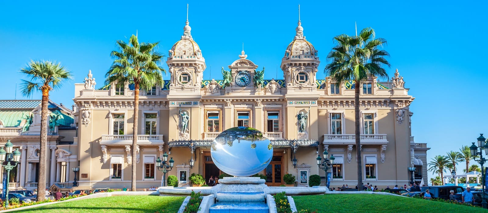 MONACO - SEPTEMBER 26, 2018: Monte Carlo Casino is an entertainment complex includes casino, Grand Theatre and Les Ballets de Monte Carlo in Monaco