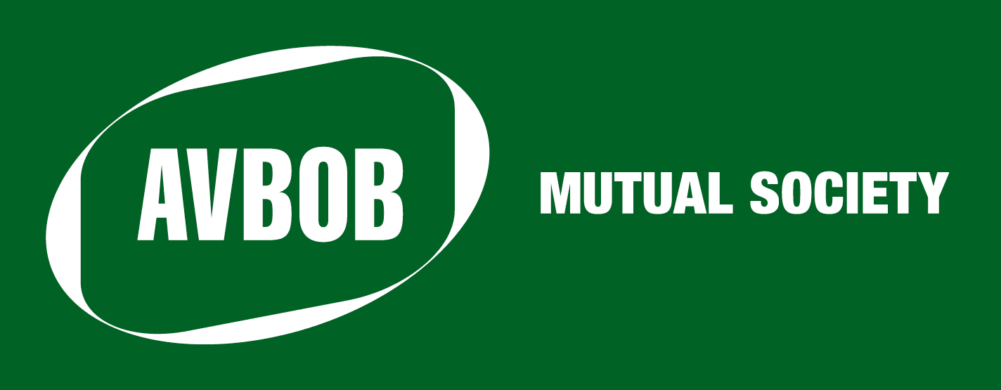 AVBOB Mutual Society logo on a green background; AVBOB is in bold white letters inside an oval, with MUTUAL SOCIETY in white uppercase letters to the right.